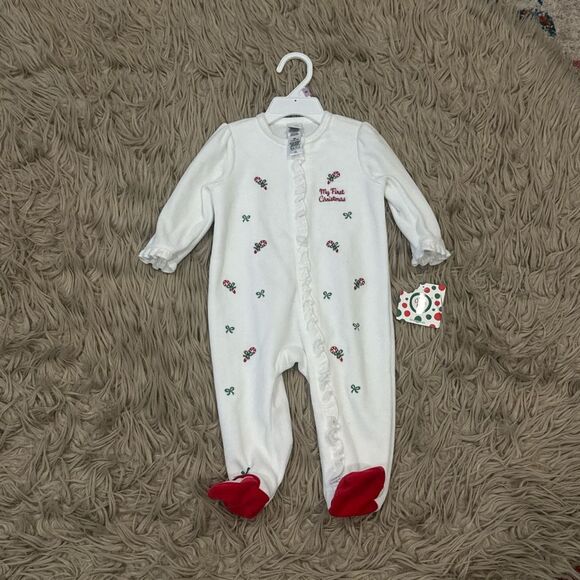 Little Me First Christmas pajamas size 9m - Picture 1 of 6